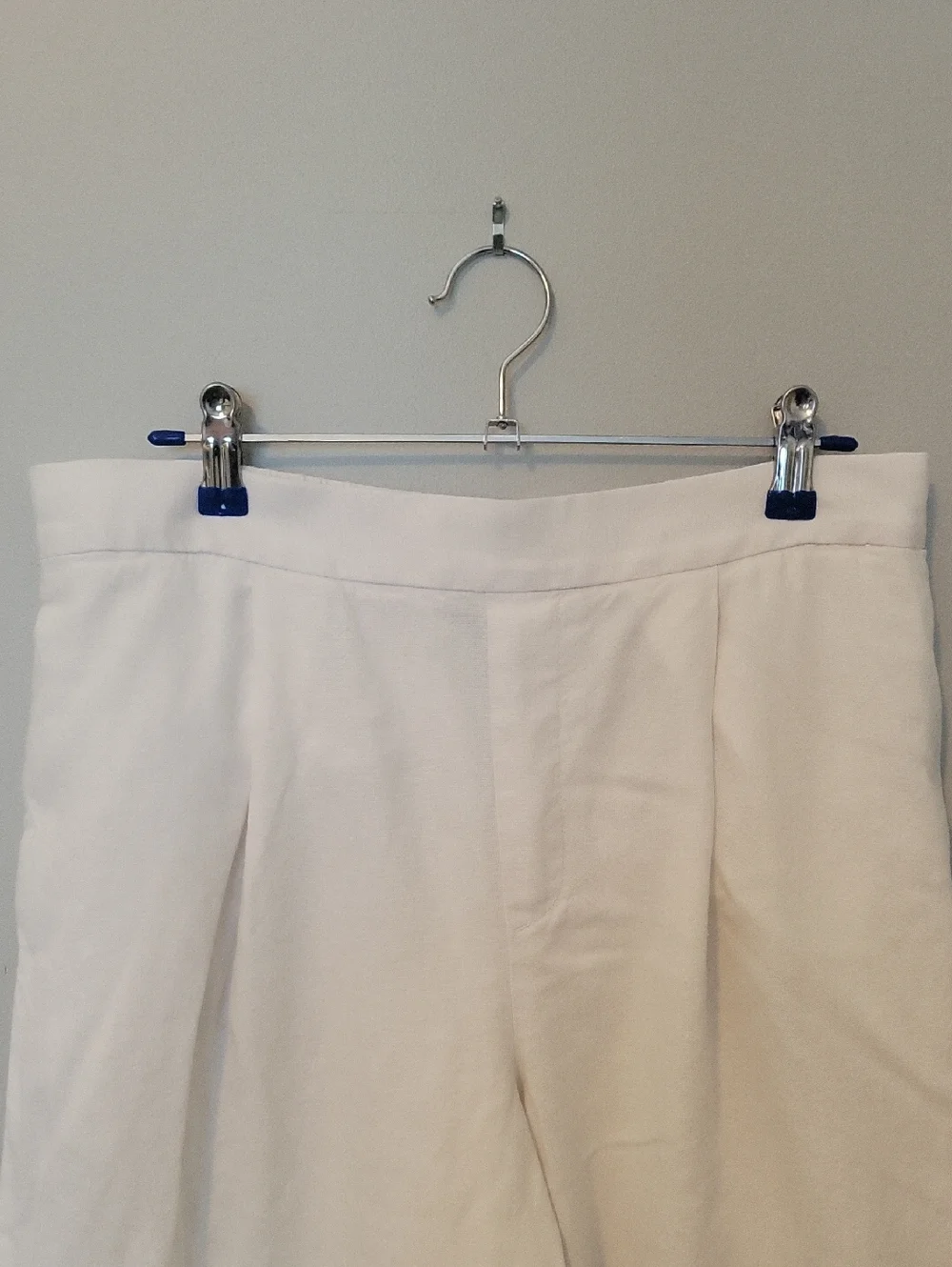 White Wide-Leg Crop Women’s Pants - Picture 2 of 4
